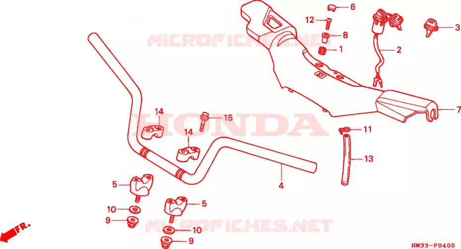 HENDEL PIJP Honda ATV 300 FOURTRAX 1995  TRX300EXS