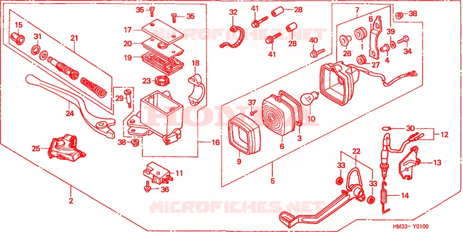 REMLICHT SET Honda ATV 300 FOURTRAX 2000  TRX300EXY
