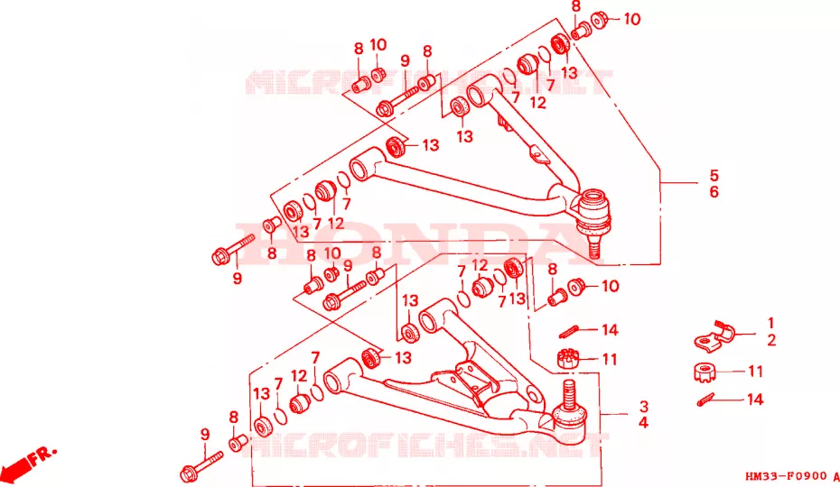 VOOR ARM Honda ATV 300 FOURTRAX 2000  TRX300EXY