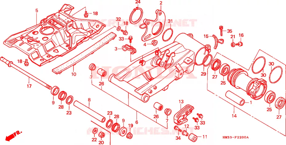 ZWAAI-ARM Honda ATV 300 FOURTRAX 2000  TRX300EXY