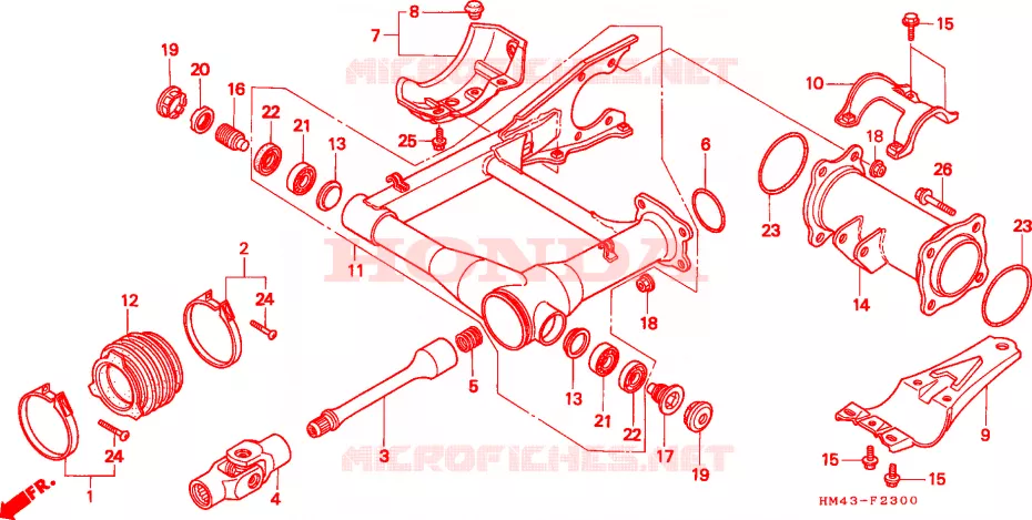 ZWAAI-ARM Honda ATV 300 FOURTRAX 1996  TRX300T