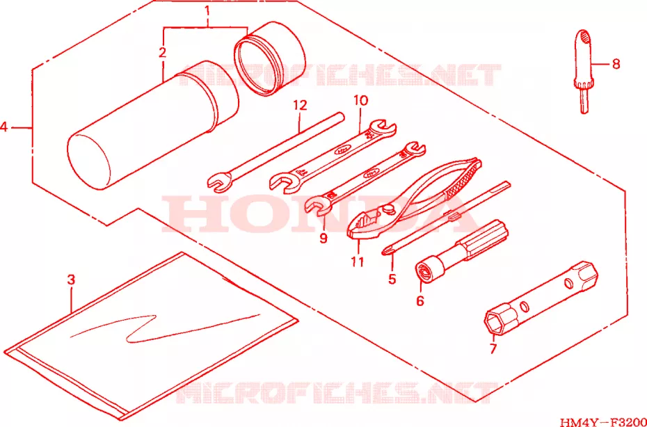 GEREEDSCHAP Honda ATV 300 FOURTRAX 2000  TRX300Y