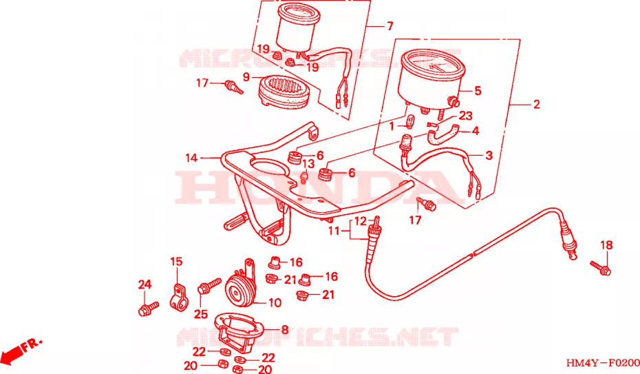 METER Honda ATV 300 FOURTRAX 2000  TRX300Y