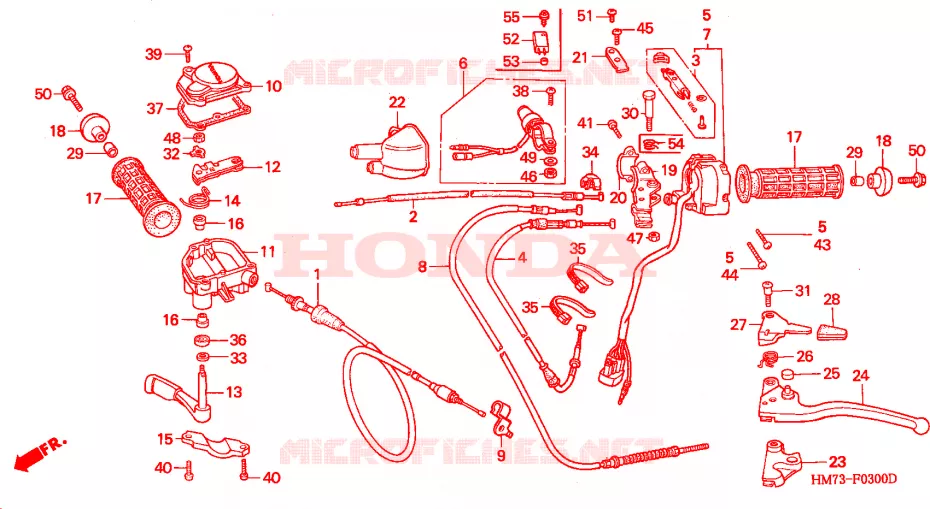 HENDEL HEFBOOM/SCHAKELAAR/KABEL Honda ATV 400 FOURTRAX 1995  TRX400FWS