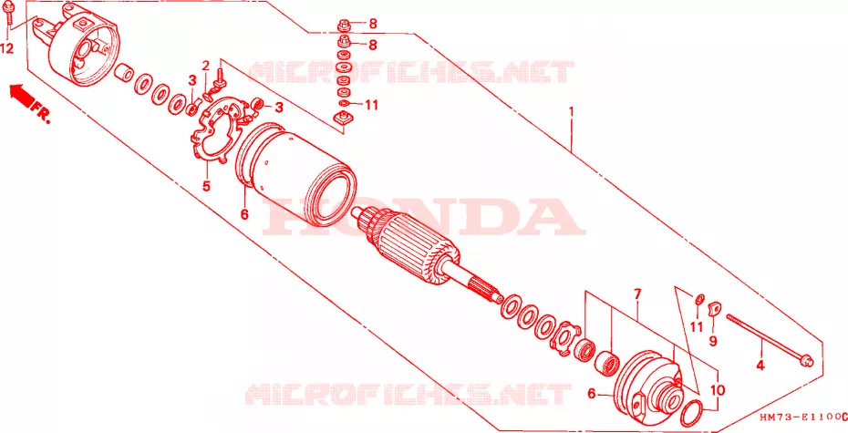 STARTEN MOTOR Honda ATV 400 FOURTRAX 1995  TRX400FWS