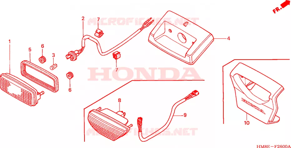 ACHTERLICHT Honda ATV 250 FOURTRAX 2004  TRX250TE4