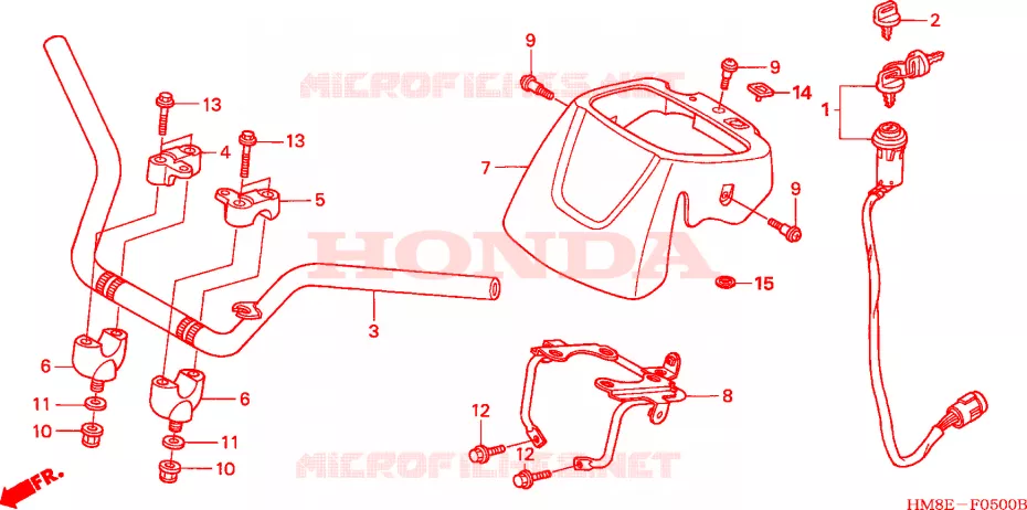 HENDEL PIJP (U) Honda ATV 250 FOURTRAX 2002  TRX250TM2