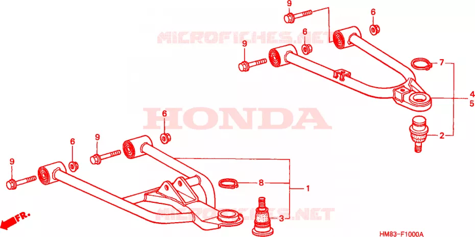 VOOR ARM Honda ATV 250 FOURTRAX 2001  TRX2501
