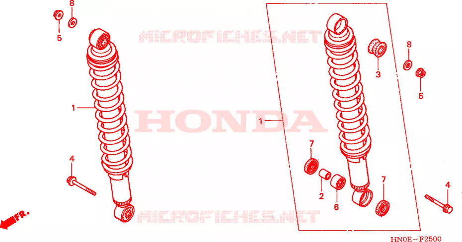 ACHTER KUSSEN Honda ATV 450 FOURTRAX 2002  TRX450FM2