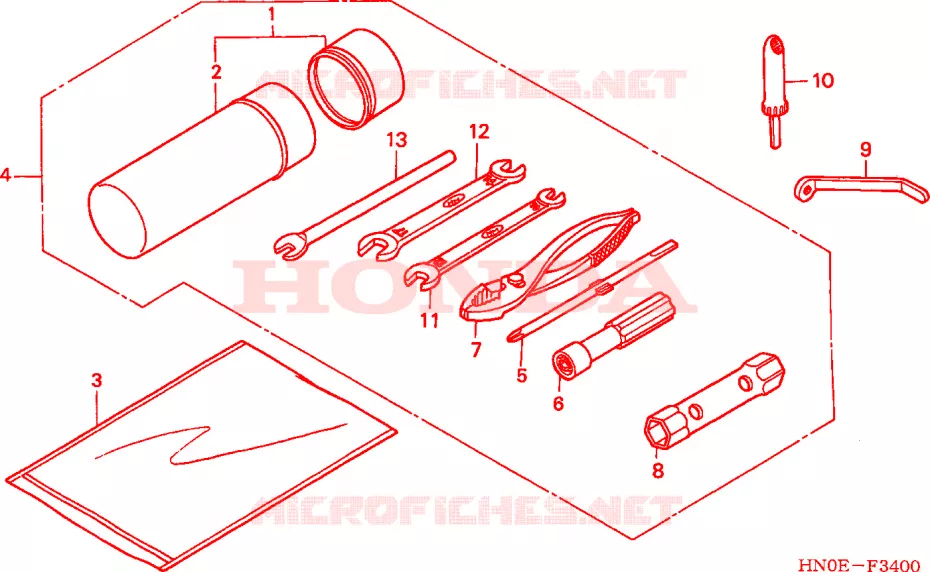 GEREEDSCHAP Honda ATV 450 FOURTRAX 2003  TRX450FE3