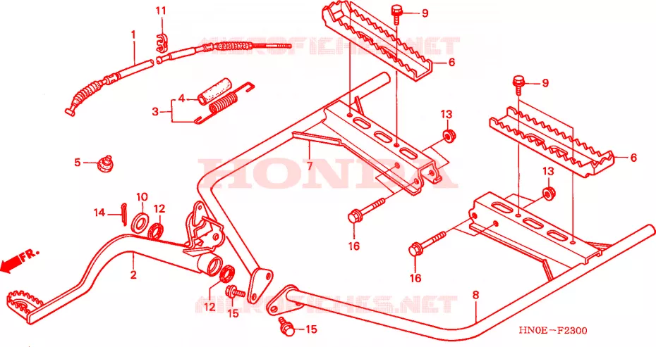 OPSTAP(TRX450FE) Honda ATV 450 FOURTRAX 2002  TRX450FE2