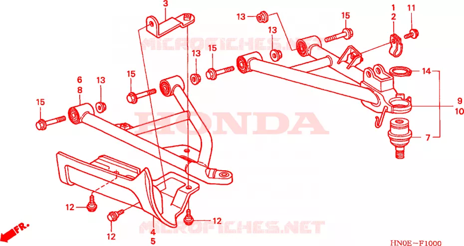 VOOR ARM Honda ATV 450 FOURTRAX 2004  TRX450FM4