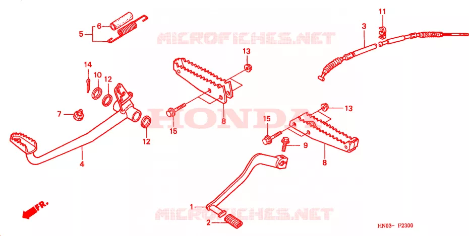 OPSTAP(S) Honda ATV 450 FOURTRAX 2000  TRX450SY
