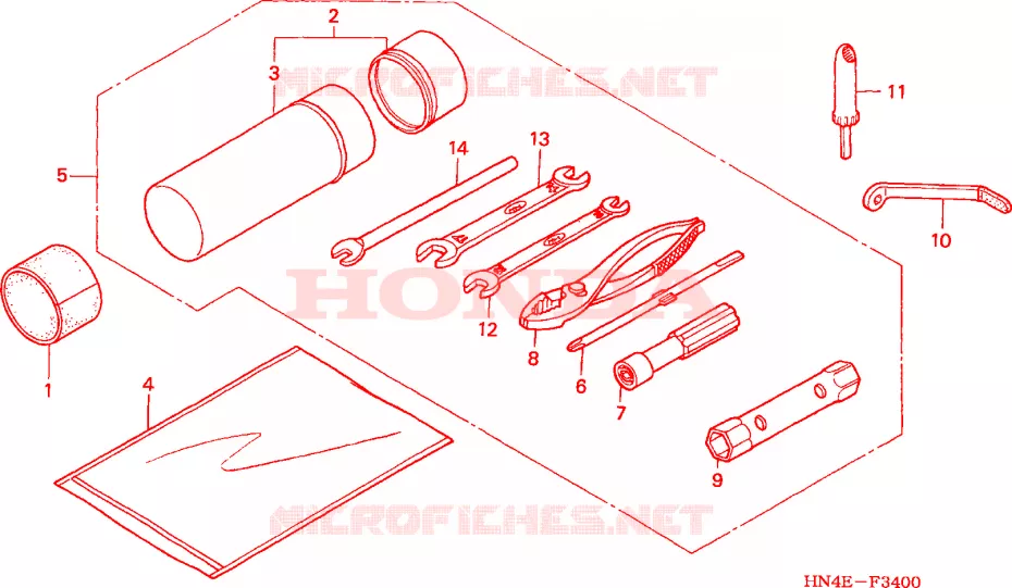GEREEDSCHAP Honda ATV 350 FOURTRAX 2003  TRX350FE2