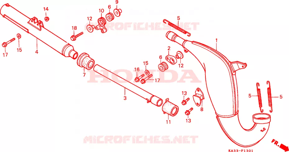 EXPANSIE KAMER(2) Honda MOTO 125 CR 1985  CR125RF