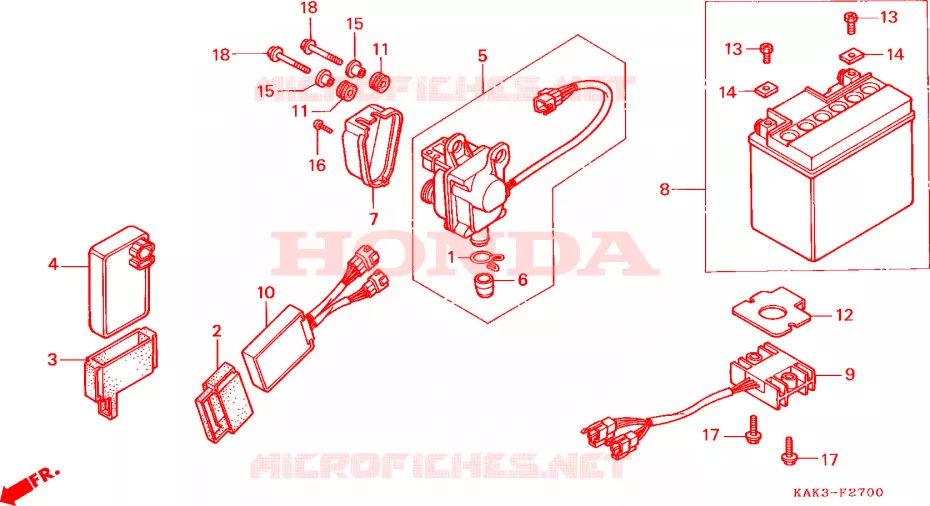 ACCU Honda MOTO 125 CRM 1995  CRM125RP