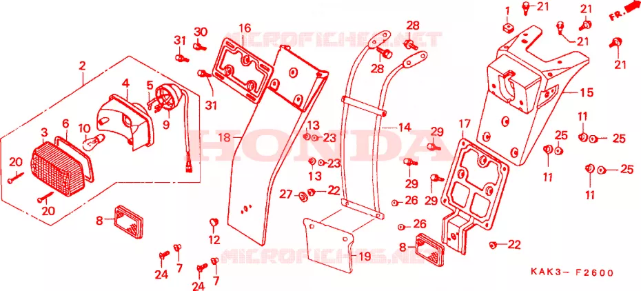 ACHTERLICHT Honda MOTO 125 CRM 1996  CRM125RP