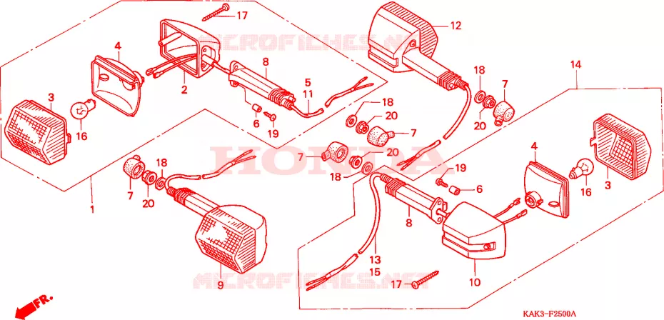 KNIPPERLICHT Honda MOTO 125 CRM 1994  CRM125RP