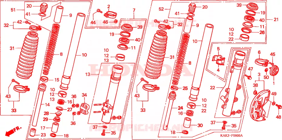 VOOR VORK Honda MOTO 125 CRM 1994  CRM125RP