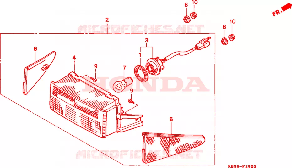 ACHTERLICHT Honda MOTO 250 CB 1993  CB250P