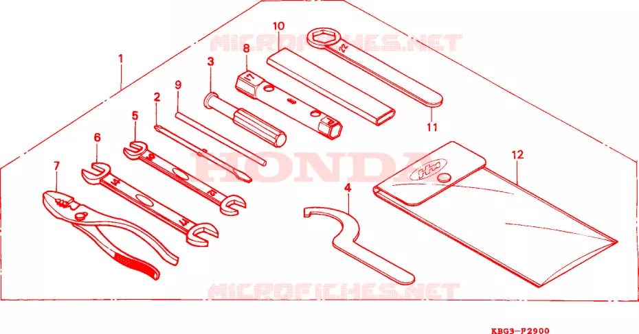 GEREEDSCHAP Honda MOTO 250 CB 2001  CB250Y