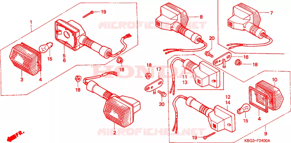 KNIPPERLICHT Honda MOTO 250 CB 2001  CB250Y