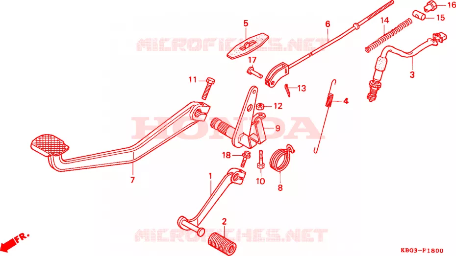 PEDAAL Honda MOTO 250 CB 1996  CB250T