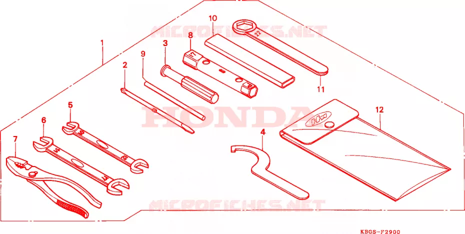 GEREEDSCHAP Honda MOTO 250 CB 2000  CB250Y