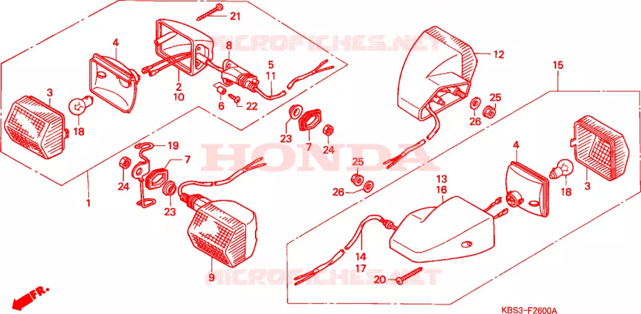 KNIPPERLICHT(1) Honda MOTO 125 NSR 1994  NSR125RP