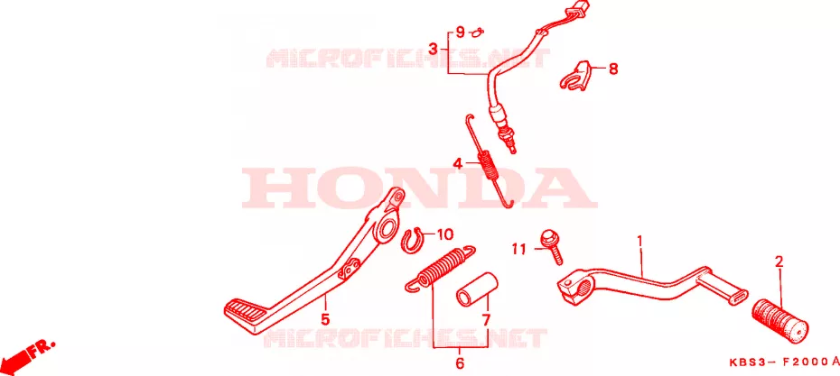 PEDAAL Honda MOTO 125 NSR 1996  NSR125RR