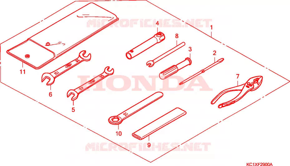 GEREEDSCHAP Honda MOTO 125 CB 1993  CB125TP