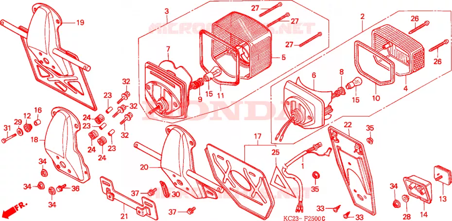 ACHTERLICHT Honda MOTO 125 CM 1995  CM125CR