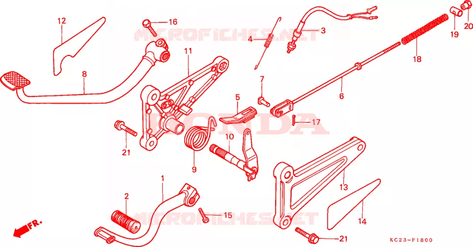 WISSEL PEDAAL/REMPEDAAL Honda MOTO 125 CM 1994  CM125CR