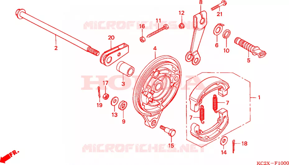 ACHTER REM PANEEL Honda MOTO 125 CM 2000  CM125CX