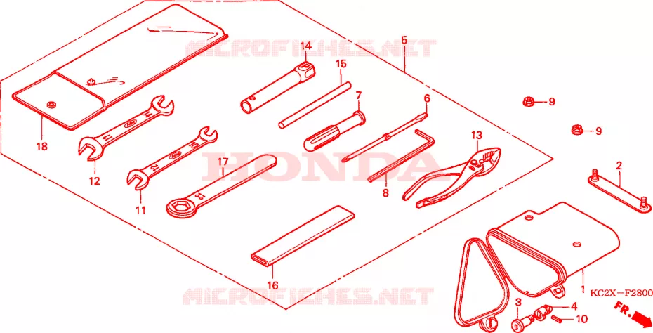GEREEDSCHAP Honda MOTO 125 CM 2000  CM125CX