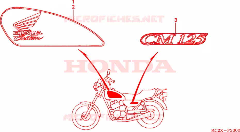 STREEP Honda MOTO 125 CM 2000  CM125CX