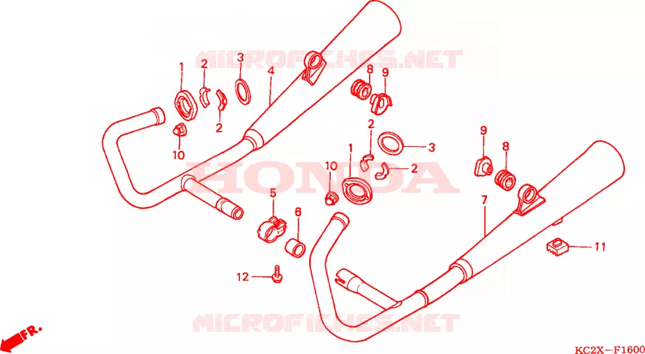 UITLAATDEMPER Honda MOTO 125 CM 2000  CM125CX