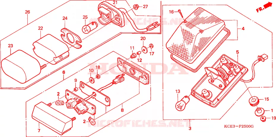 ACHTERLICHT Honda MOTO 250 XR 1996  XR250RT