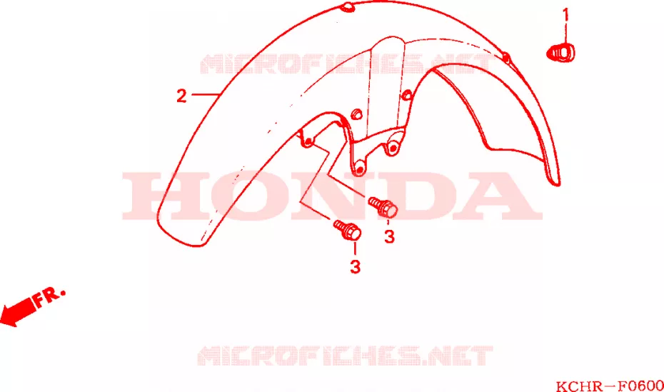 VOOR STROOMLIJNKAP Honda MOTO 125 CG 1995  CG125S