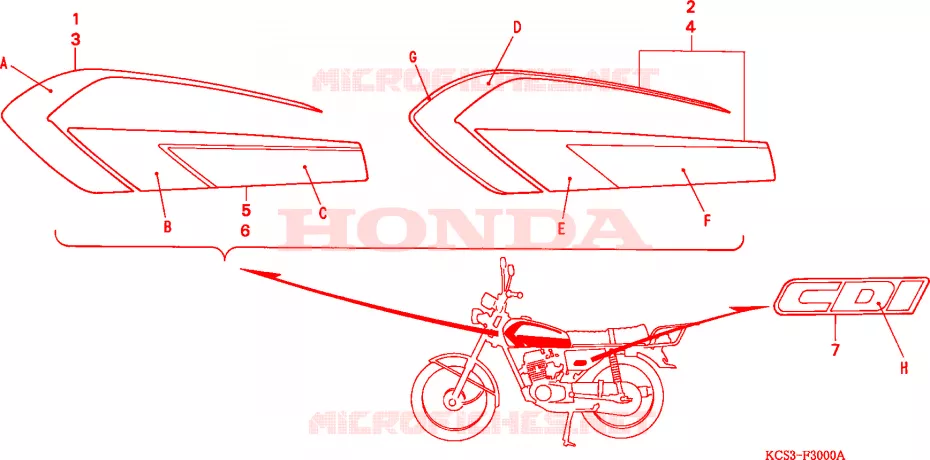 STREEP Honda MOTO 125 CG 1993  CG125P