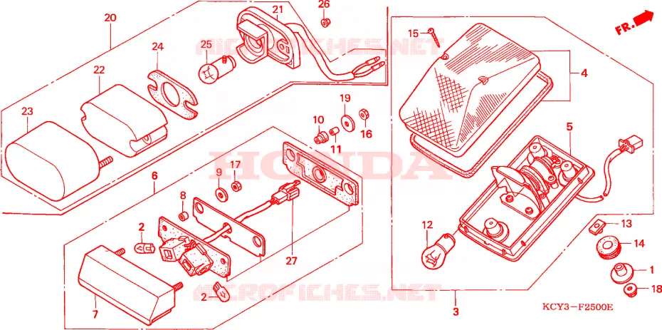 ACHTERLICHT Honda MOTO 400 XR 2002  XR400R2