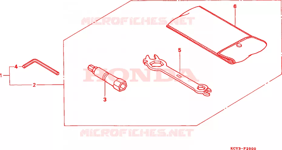 GEREEDSCHAP Honda MOTO 400 XR 2001  XR400R1