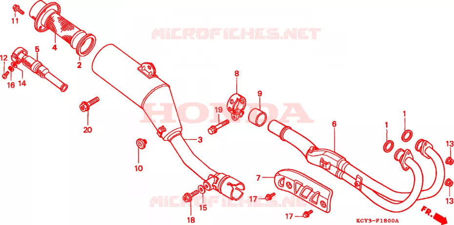 UITLAATDEMPER Honda MOTO 400 XR 2000  XR400RY