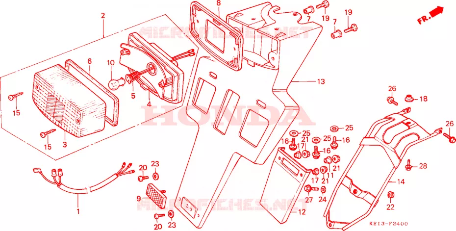 ACHTERLICHT Honda MOTO 200 MTX 1984  MTX200RWD