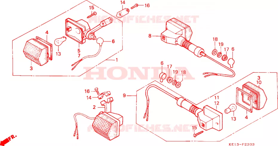 KNIPPERLICHT(4) Honda MOTO 125 MTX 1987  MTX125RWH