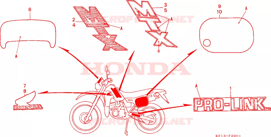 LABEL(2) Honda MOTO 125 MTX 1984  MTX125RWE