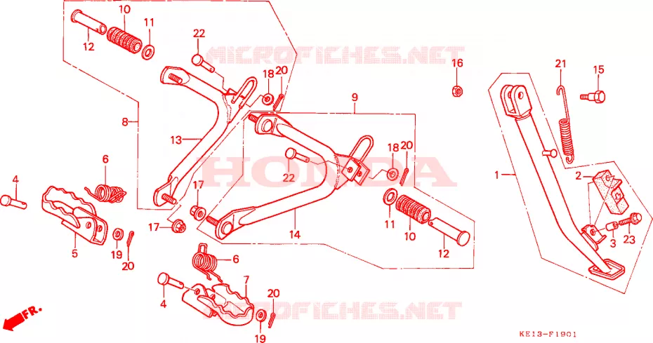 OPSTAP/STANDAARD(2) Honda MOTO 125 MTX 1984  MTX125RWE