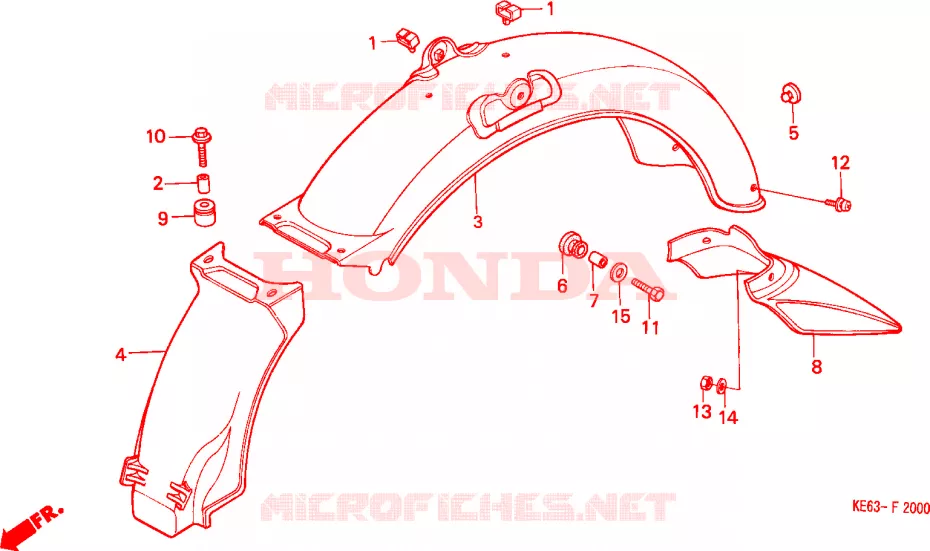 ACHTER STROOMLIJNKAP Honda MOTO 100 other-models 1988  H100SJ