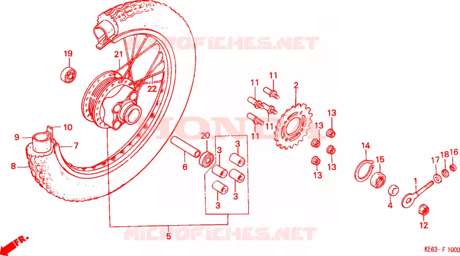 ACHTER WIEL Honda MOTO 100 other-models 1987  H100SG
