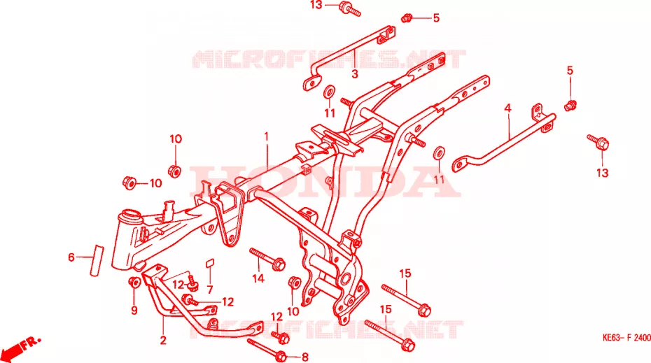 FRAME CHASSIS Honda MOTO 100 other-models 1987  H100SG